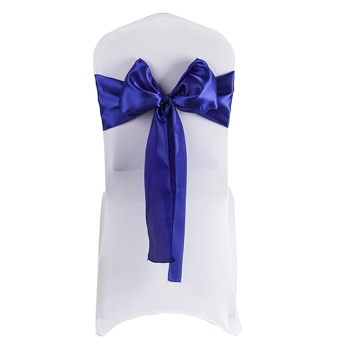 ZIUBMVDYC Stuhl Schärpen, Fleckband DIY Schmetterling Bogen Knoten Gürtel Krawatten for Hotel Hochzeit Veranstaltungen Bankett Geburtstag Party Dekoration(Roally Blue) von ZIUBMVDYC