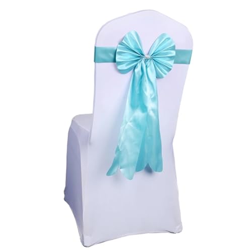 ZIUBMVDYC Stuhl Schärpen, Hochzeit Stuhl Schärpe Band Fliege for Strass Schnalle Band Party Decorat(Blue) von ZIUBMVDYC
