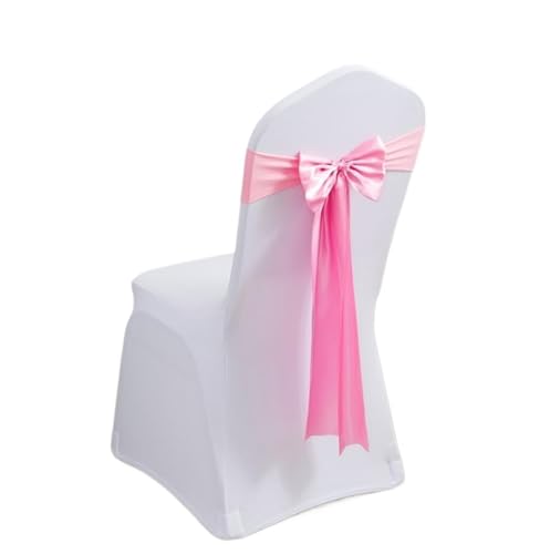 ZIUBMVDYC Stuhl Schärpen, Spandex Stuhl Schärpe Hochzeit Fliege for Geburtstag Party Hotel Abendessen Dekoration Design(Pink) von ZIUBMVDYC