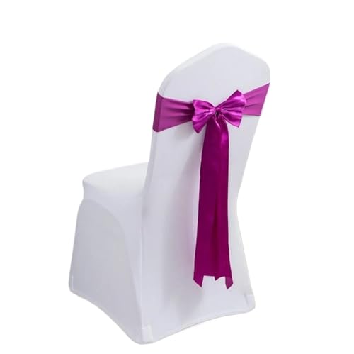ZIUBMVDYC Stuhl Schärpen, Spandex Stuhl Schärpe Hochzeit Fliege for Geburtstag Party Hotel Abendessen Dekoration Design(Plum) von ZIUBMVDYC