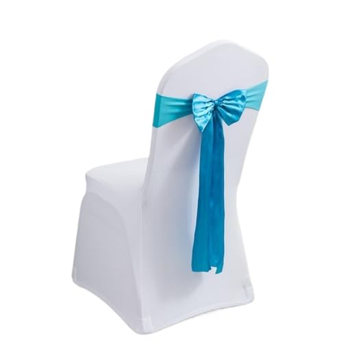 ZIUBMVDYC Stuhl Schärpen, Spandex Stuhl Schärpe Hochzeit Fliege for Geburtstag Party Hotel Abendessen Dekoration Design(Turquoise) von ZIUBMVDYC