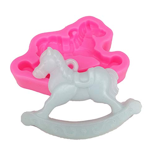 ZIUKENR Schaukelpferd Kerzenform, DIY Kuchen Fondant Backen Keks Seifenschale 3D harte Süßigkeiten Desserts Kerzen Tropfen Kleber Dekor Silikonform Werkzeug ZIUKENR Schaukelpferd Kerzenform, DIY Kuchen Fondant Backen Keks Seifenschale 3D harte Süßigkeiten Desserts Kerzen Tropfen Kleber Dekor Silikonform Werkzeug von ZIUKENR