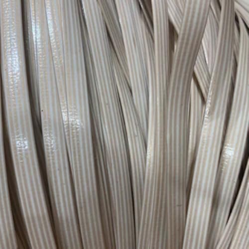 ZIUSFAC 60m Kunststoff Gewebtes Rattan Reparaturmaterial Flach Synthetisches Rattan PE Korbgeflecht Reparaturmaterial Für Outdoor Garten Terrasse Möbel, 8mm Breite(Beige) von ZIUSFAC