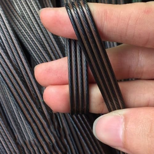 ZIUSFAC 60m Kunststoff Reparaturmaterial Synthetische Rattan Weben Material PE Rattan Weidenkorb-Reparaturmaterial Geflochtenem Rattan Rattan Möbel Befestigungsset(Black Coffee) von ZIUSFAC