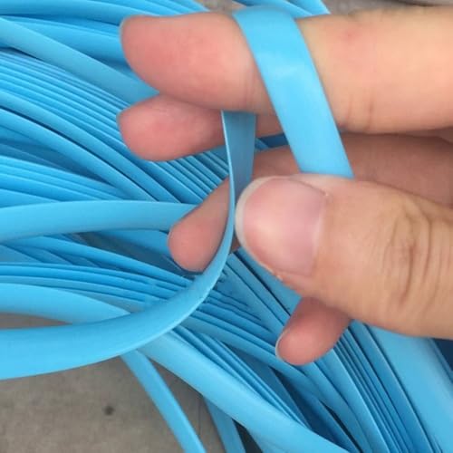 ZIUSFAC 60m Kunststoff Reparaturmaterial Synthetische Rattan Weben Material PE Rattan Weidenkorb-Reparaturmaterial Geflochtenem Rattan Rattan Möbel Befestigungsset(Blue) von ZIUSFAC