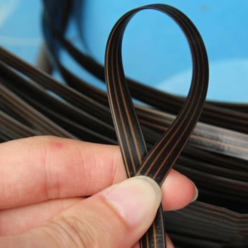 ZIUSFAC 60m Kunststoff Reparaturmaterial Synthetische Rattan Weben Material PE Rattan Weidenkorb-Reparaturmaterial Geflochtenem Rattan Rattan Möbel Befestigungsset(Coffee Black) von ZIUSFAC