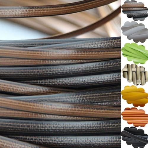 ZIUSFAC 60m Kunststoff Reparaturmaterial Synthetische Rattan Weben Material PE Rattan Weidenkorb-Reparaturmaterial Geflochtenem Rattan Rattan Möbel Befestigungsset(Gradient Coffee) von ZIUSFAC