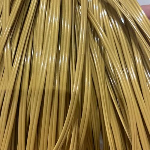 ZIUSFAC Flaches PE-Geflecht- Rattan Kunststoff-Rattan Synthetisches Rattan-Reparaturmaterial 60 M Kunststoff Gewebtes Rattan Für Reparieren Gartenmöbel Aufbewahrungskorb Möbel(Golden) von ZIUSFAC