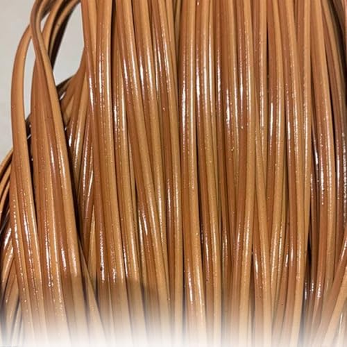 ZIUSFAC Flaches PE-Geflecht- Rattan Kunststoff-Rattan Synthetisches Rattan-Reparaturmaterial 60 M Kunststoff Gewebtes Rattan Für Reparieren Gartenmöbel Aufbewahrungskorb Möbel(Yellow-Brown) von ZIUSFAC