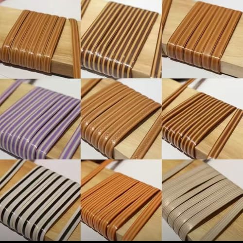 ZIUSFAC Flechtmaterial Synthetische Rattan-Reparaturmaterial Für Gartenmöbel Flach Rattan Gewebtes Material Korbgeflecht Reparaturmaterial Für Rattanstuhl Tischkorb 60m(Gold) von ZIUSFAC