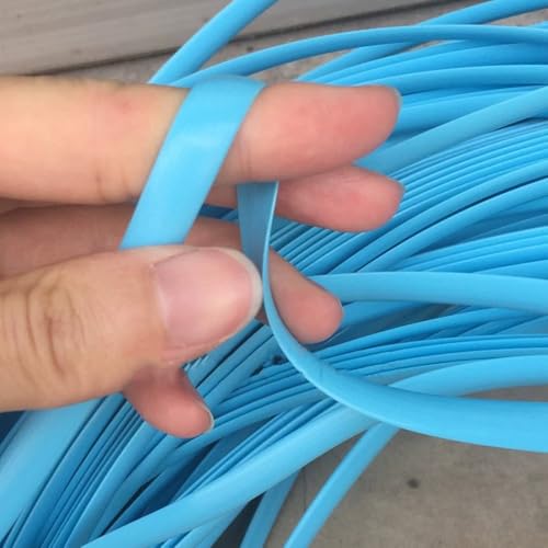 ZIUSFAC Handgewebtes Rattan Synthetisches Rattan Flach Rattan Reparaturmaterial Kunststoff Korbgeflecht Reparaturmaterial Für MöBel Gewebtes Material(Blue) von ZIUSFAC
