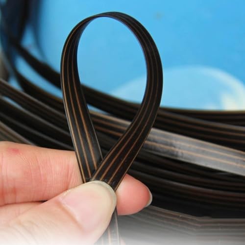 ZIUSFAC Handgewebtes Rattan Synthetisches Rattan Flach Rattan Reparaturmaterial Kunststoff Korbgeflecht Reparaturmaterial Für MöBel Gewebtes Material(Coffee) von ZIUSFAC