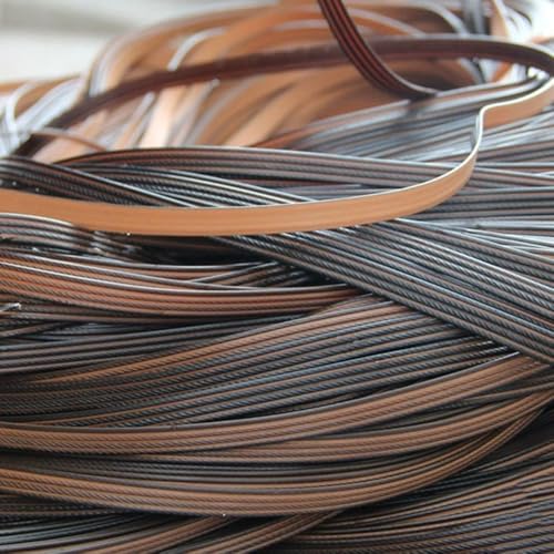 ZIUSFAC Handgewebtes Rattan Synthetisches Rattan Flach Rattan Reparaturmaterial Kunststoff Korbgeflecht Reparaturmaterial Für MöBel Gewebtes Material(Gradient Coffee) von ZIUSFAC