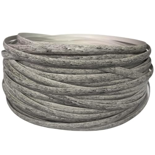 ZIUSFAC Handgewebtes Rattan Synthetisches Rattan Flach Rattan Reparaturmaterial Kunststoff Korbgeflecht Reparaturmaterial Für MöBel Gewebtes Material(Gray) von ZIUSFAC