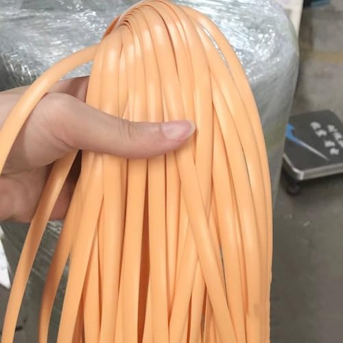 ZIUSFAC Handgewebtes Rattan Synthetisches Rattan Flach Rattan Reparaturmaterial Kunststoff Korbgeflecht Reparaturmaterial Für MöBel Gewebtes Material(Orange) von ZIUSFAC