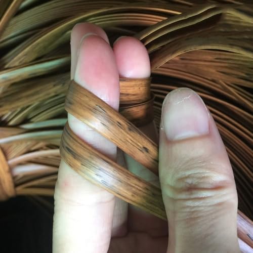 ZIUSFAC Handgewebtes Rattan Synthetisches Rattan Flach Rattan Reparaturmaterial Kunststoff Korbgeflecht Reparaturmaterial Für MöBel Gewebtes Material(Wood Grain) von ZIUSFAC