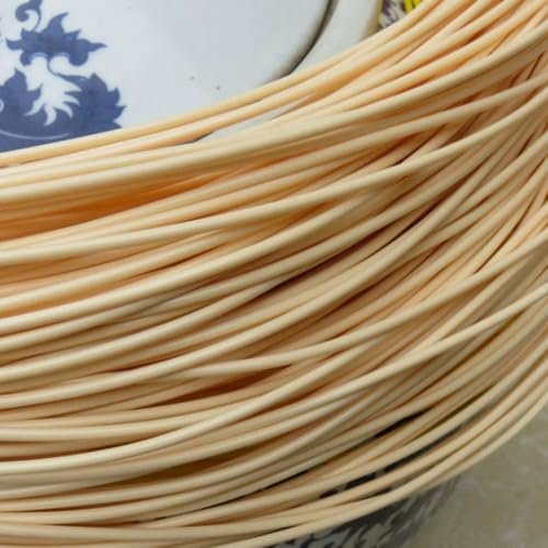 ZIUSFAC PE Flach Rattan Reparaturmaterial Kunststoffgeflechttes Korbgeflecht 8mm Breite Rattan-Reparaturset Rund Korbgeflecht Reparaturmaterial Webmaterial(Round Beige) von ZIUSFAC