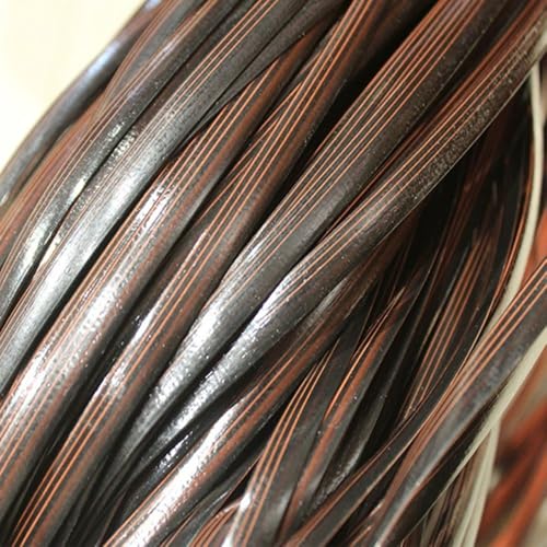 ZIUSFAC Pe-Rattan Synthetische Rattan Weben Material Flache Kunststoff Rattan-Reparaturmaterial Für Gartenmöbel Kunststoffgeflechttes(Coffee) von ZIUSFAC