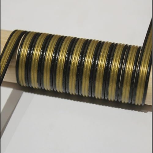 ZIUSFAC Pe-Rattan Synthetische Rattan Weben Material Flache Kunststoff Rattan-Reparaturmaterial Für Gartenmöbel Kunststoffgeflechttes(Gold 1) von ZIUSFAC