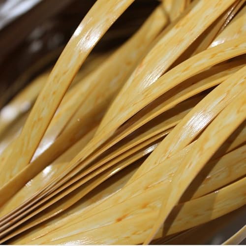 ZIUSFAC Pe-Rattan Synthetische Rattan Weben Material Flache Kunststoff Rattan-Reparaturmaterial Für Gartenmöbel Kunststoffgeflechttes(Yellow) von ZIUSFAC