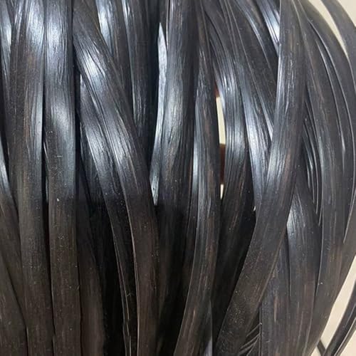ZIUSFAC Polyethylen RattanstäBchen Reparaturmaterial Kunststoff Rattan 60m Synthetische Korbgeflecht Wicker Repair Material Für Rattanstuhl Tischkorb(Black 3) von ZIUSFAC