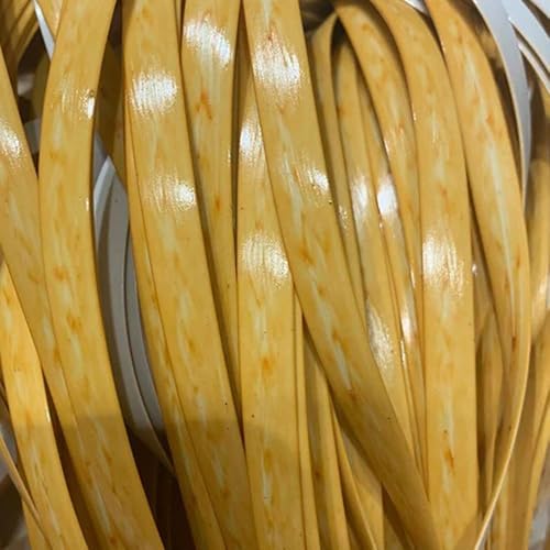 ZIUSFAC Polyethylen RattanstäBchen Reparaturmaterial Kunststoff Rattan 60m Synthetische Korbgeflecht Wicker Repair Material Für Rattanstuhl Tischkorb(Gold) von ZIUSFAC