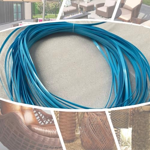 ZIUSFAC Rattan Weben Material Kunststoff Rattan Reparaturmaterial PE Wicker Repair Material Synthetische Rattan-Reparaturset Korbgeflecht Möbel Reparatur-Set(Blue) von ZIUSFAC