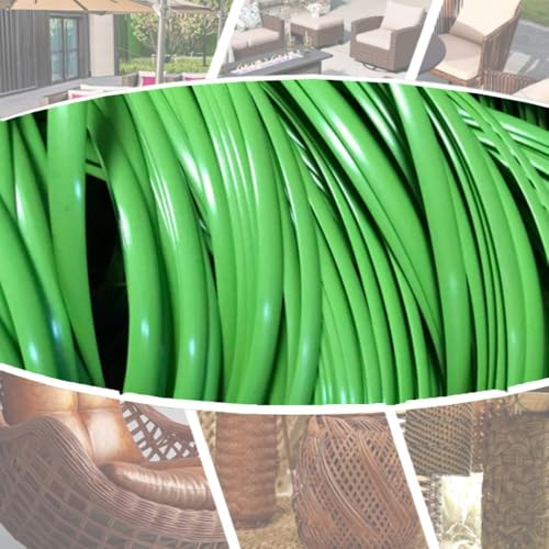 ZIUSFAC Rattan Weben Material Kunststoff Rattan Reparaturmaterial PE Wicker Repair Material Synthetische Rattan-Reparaturset Korbgeflecht Möbel Reparatur-Set(Green) von ZIUSFAC