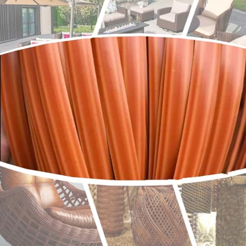 ZIUSFAC Rattan Weben Material Kunststoff Rattan Reparaturmaterial PE Wicker Repair Material Synthetische Rattan-Reparaturset Korbgeflecht Möbel Reparatur-Set(Imitation Wood) von ZIUSFAC