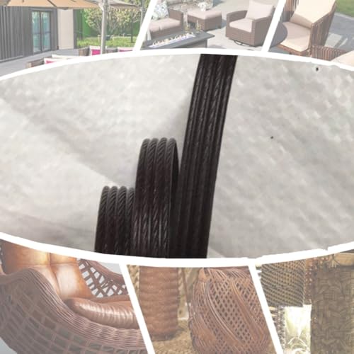 ZIUSFAC Rattan Weben Material Kunststoff Rattan Reparaturmaterial PE Wicker Repair Material Synthetische Rattan-Reparaturset Korbgeflecht Möbel Reparatur-Set(Purple-Gray) von ZIUSFAC