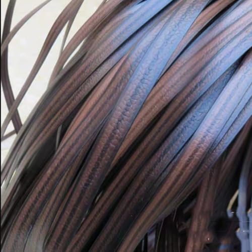 ZIUSFAC Schwarzes Synthetisches Rattan-Reparaturmaterial 60m Flach Rattan PE Rattan-Material Kunststoff-Rattan 1cm Breite Rattan Weben Material(Gradient Coffee) von ZIUSFAC
