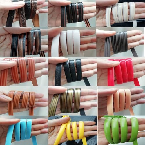 ZIUSFAC Synthetische Rattan Reparaturmaterial Flaches Rattan Weben Material 60m Kunststoffgeflechttes PE Rattan Rattanstuhl Gartenmöbel Reparaturmaterial 8mm Breite(Red) von ZIUSFAC