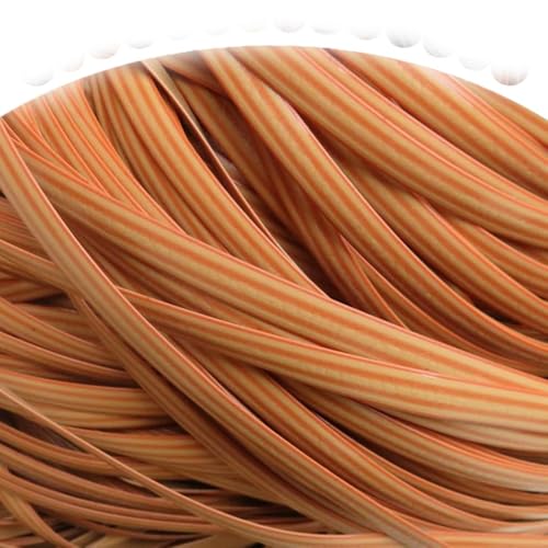 ZIUSFAC Synthetisches Rattan-Reparaturmaterial Für Terrassenmöbel Weiden-Reparaturmaterial 60 M PE Rattan Flaches Kunststoff Gewebtes Rattan(4 Yellow) von ZIUSFAC