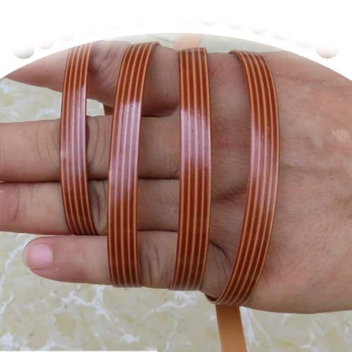 ZIUSFAC Synthetisches Rattan-Reparaturmaterial Für Terrassenmöbel Weiden-Reparaturmaterial 60 M PE Rattan Flaches Kunststoff Gewebtes Rattan(5 Brown) von ZIUSFAC