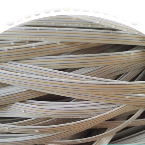 ZIUSFAC Synthetisches Rattan-Reparaturmaterial Für Terrassenmöbel Weiden-Reparaturmaterial 60 M PE Rattan Flaches Kunststoff Gewebtes Rattan(Beige 1) von ZIUSFAC