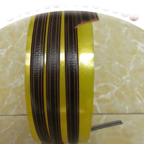 ZIUSFAC Synthetisches Rattan-Reparaturmaterial Für Terrassenmöbel Weiden-Reparaturmaterial 60 M PE Rattan Flaches Kunststoff Gewebtes Rattan(Black) von ZIUSFAC