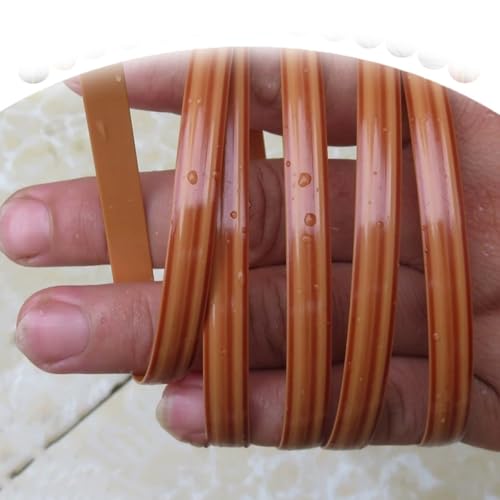 ZIUSFAC Synthetisches Rattan-Reparaturmaterial Für Terrassenmöbel Weiden-Reparaturmaterial 60 M PE Rattan Flaches Kunststoff Gewebtes Rattan(Orange) von ZIUSFAC