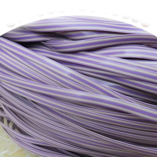ZIUSFAC Synthetisches Rattan-Reparaturmaterial Für Terrassenmöbel Weiden-Reparaturmaterial 60 M PE Rattan Flaches Kunststoff Gewebtes Rattan(Purple) von ZIUSFAC