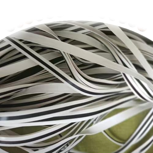 ZIUSFAC Synthetisches Rattan-Reparaturmaterial Für Terrassenmöbel Weiden-Reparaturmaterial 60 M PE Rattan Flaches Kunststoff Gewebtes Rattan(Zebra) von ZIUSFAC