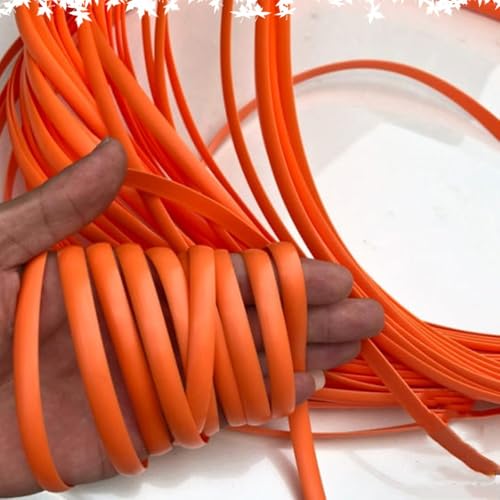 ZIUSFAC Terrassenmöbel Reparaturmaterial 60m Korbgeflecht Reparaturmaterial Flach Synthetische Rattan-Reparaturset Rattanstuhl Kunststoffgeflechttes Material(Orange) von ZIUSFAC