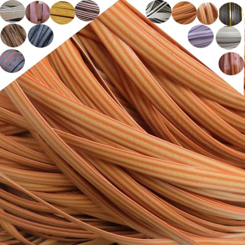 ZIUSFAC Weiß Wicker Repair Material Kit Kunststoff Gewebtes Rattan-Reparaturmaterial Flaches RattanstäBchen Reparaturmaterial Für Gartenmöbel(4 Yellow) von ZIUSFAC