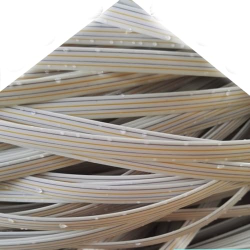 ZIUSFAC Weiß Wicker Repair Material Kit Kunststoff Gewebtes Rattan-Reparaturmaterial Flaches RattanstäBchen Reparaturmaterial Für Gartenmöbel(Beige 1) von ZIUSFAC