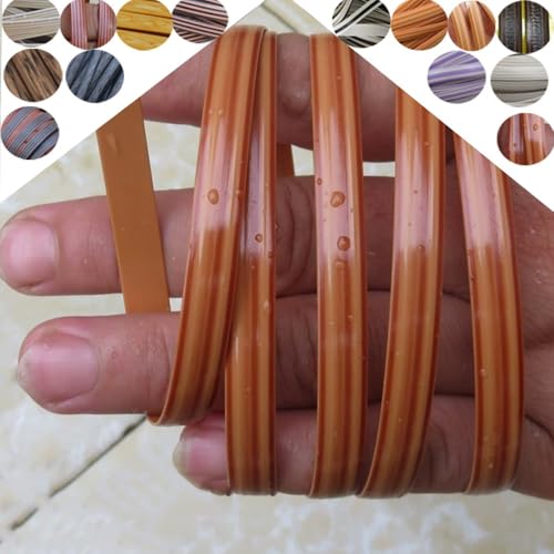 ZIUSFAC Weiß Wicker Repair Material Kit Kunststoff Gewebtes Rattan-Reparaturmaterial Flaches RattanstäBchen Reparaturmaterial Für Gartenmöbel(Orange) von ZIUSFAC