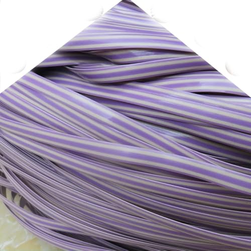ZIUSFAC Weiß Wicker Repair Material Kit Kunststoff Gewebtes Rattan-Reparaturmaterial Flaches RattanstäBchen Reparaturmaterial Für Gartenmöbel(Purple) von ZIUSFAC