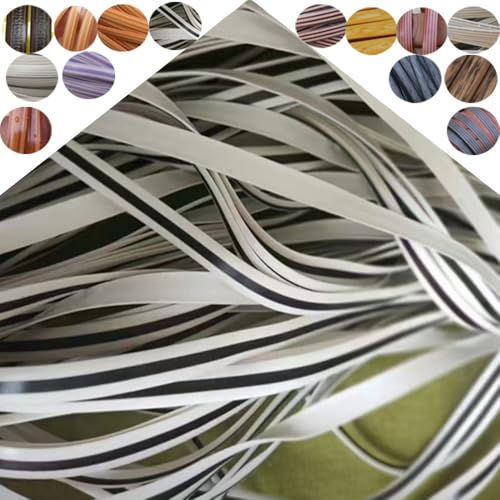ZIUSFAC Weiß Wicker Repair Material Kit Kunststoff Gewebtes Rattan-Reparaturmaterial Flaches RattanstäBchen Reparaturmaterial Für Gartenmöbel(Zebra) von ZIUSFAC