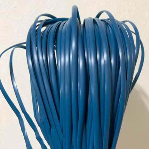 ZIUSFAC Weiß Wicker Repair Material Terrassenmöbel Rattan-Reparaturmaterial Flaches Kunststoff Flechtmaterial PE Weiden-Reparaturmaterial 60m(Blue) von ZIUSFAC