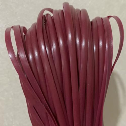 ZIUSFAC Weiß Wicker Repair Material Terrassenmöbel Rattan-Reparaturmaterial Flaches Kunststoff Flechtmaterial PE Weiden-Reparaturmaterial 60m(Burgundy) von ZIUSFAC