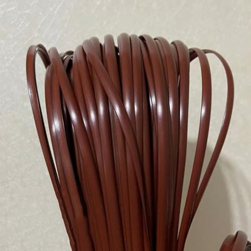 ZIUSFAC Weiß Wicker Repair Material Terrassenmöbel Rattan-Reparaturmaterial Flaches Kunststoff Flechtmaterial PE Weiden-Reparaturmaterial 60m(Coffee) von ZIUSFAC