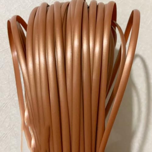 ZIUSFAC Weiß Wicker Repair Material Terrassenmöbel Rattan-Reparaturmaterial Flaches Kunststoff Flechtmaterial PE Weiden-Reparaturmaterial 60m(Copper) von ZIUSFAC