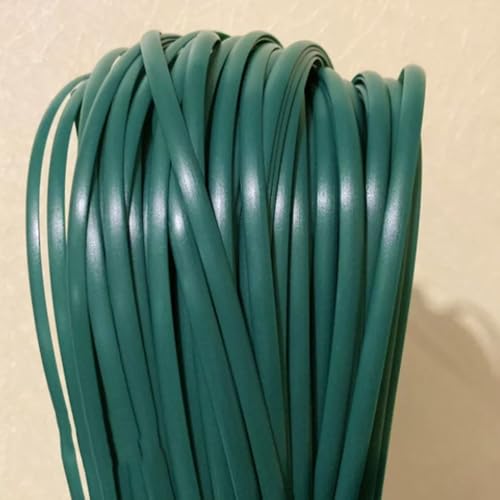 ZIUSFAC Weiß Wicker Repair Material Terrassenmöbel Rattan-Reparaturmaterial Flaches Kunststoff Flechtmaterial PE Weiden-Reparaturmaterial 60m(Dark Green) von ZIUSFAC